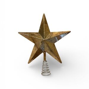 Wondershop 10” Pre-lit Faux Mercury Star Christmas Tree Topper Gold